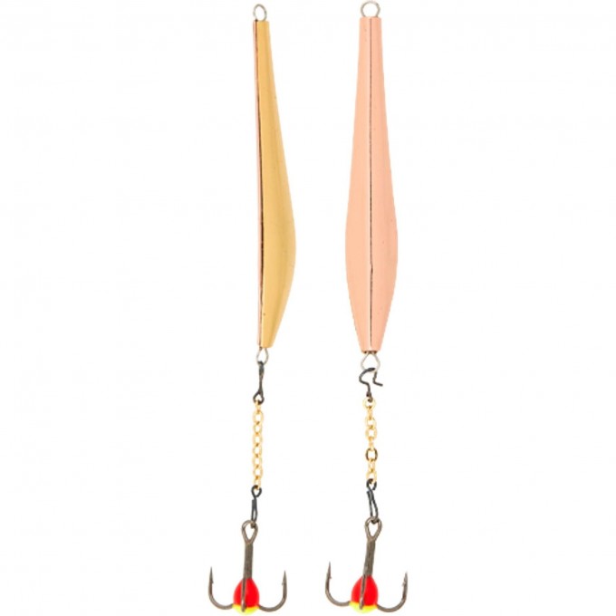 Блесна вертикальная зимняя LUCKY JOHN DIAMOND BLADE с цепочкой и тройником 55Mm Sg Блистер LJDD55-SG