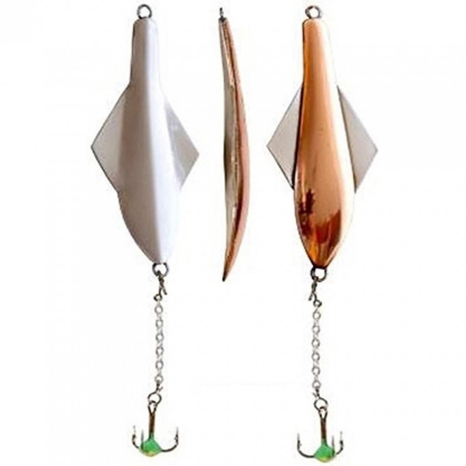 Блесна вертикальная зимняя LUCKY JOHN GLIDER с цепочкой и тройником 10.0Г Gs Блистер 101-3-GS