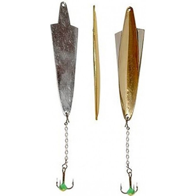 Блесна вертикальная зимняя LUCKY JOHN WING с цепочкой и тройником 5.5Г Gc Блистер 102-3-GS