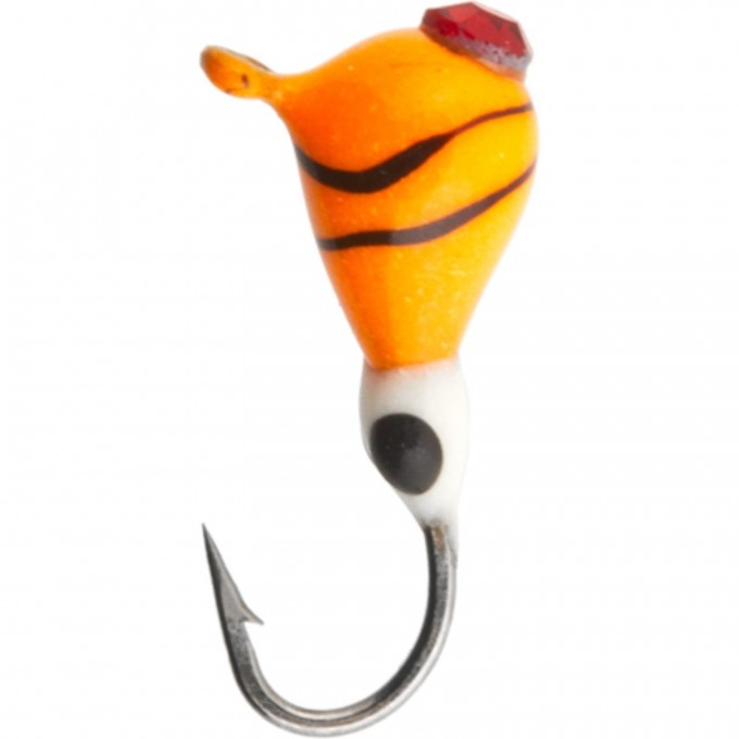 Мормышка вольфрамовая LUCKY JOHN КАПЛЯ с петелькой крашеная с камнем 30мм, цвет 285 LJ32030-285