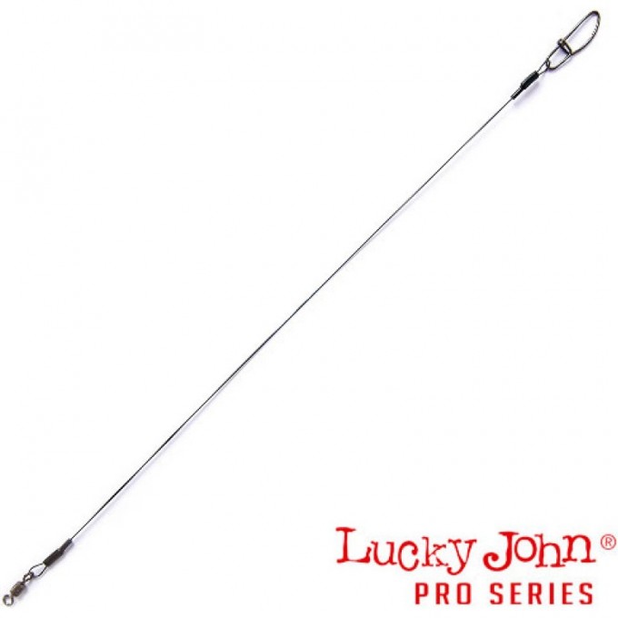 Поводки LUCKY JOHN PRO SERIES из флюорокарбона, оснащенные вертлюгой и застёжкой 54Кг 50См 2Шт. 8054-050