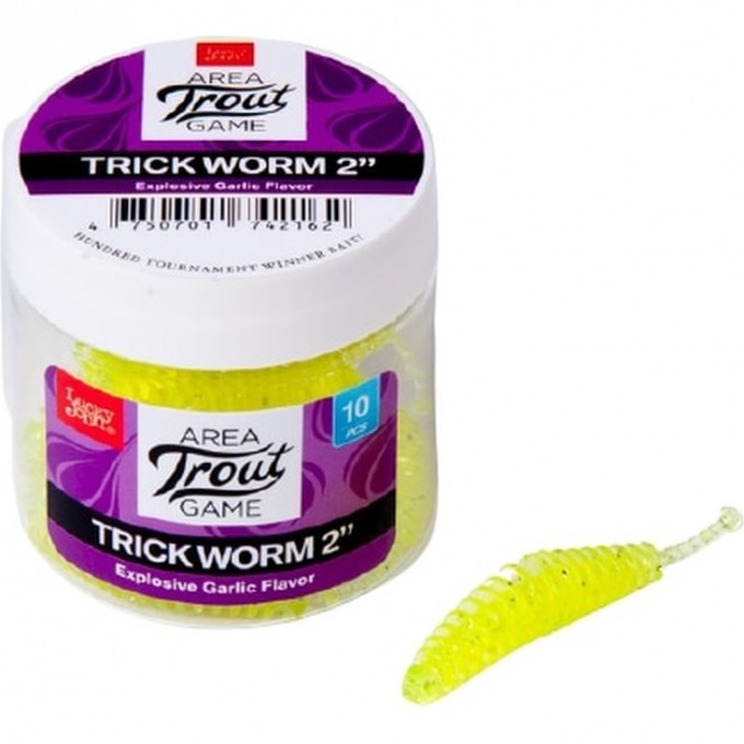 Слаги съедобные искусственные LUCKY JOHN PRO SERIES TRICK WORM 2.5in (64 мм), цвет f05, 7 шт 140177-101