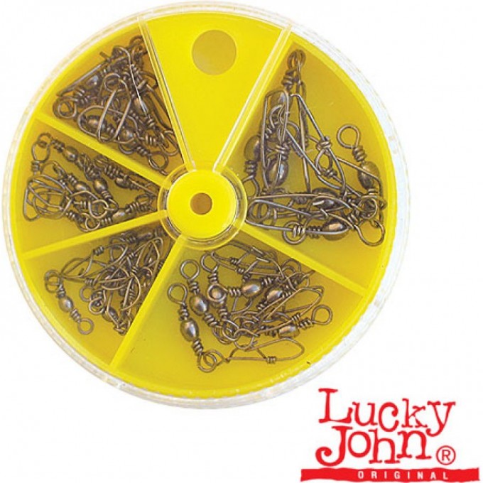 Вертлюги с застежкой LUCKY JOHN 30Шт. Набор LJ5030-999