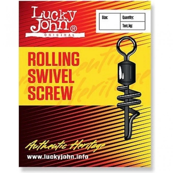 Вертлюги с застежкой LUCKY JOHN ROLLING AND SCREW K003/0 5Шт. LJ5052-K030