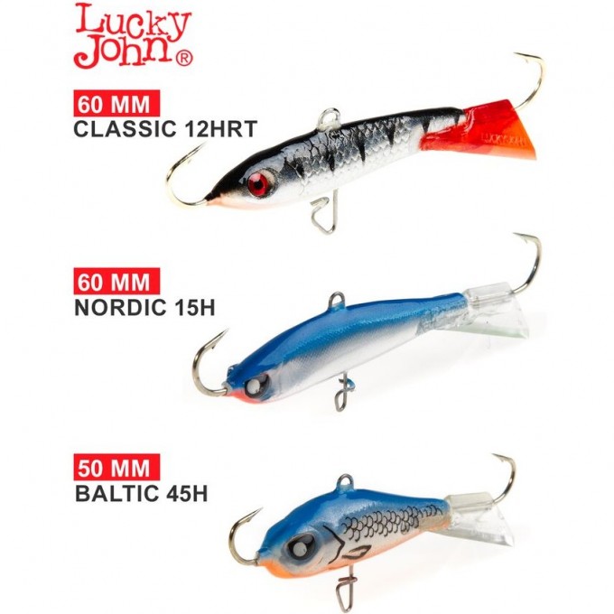 Балансиры LUCKY JOHN 3шт набор 8 MIX судак 1 3шт без тройника LJB-008SET
