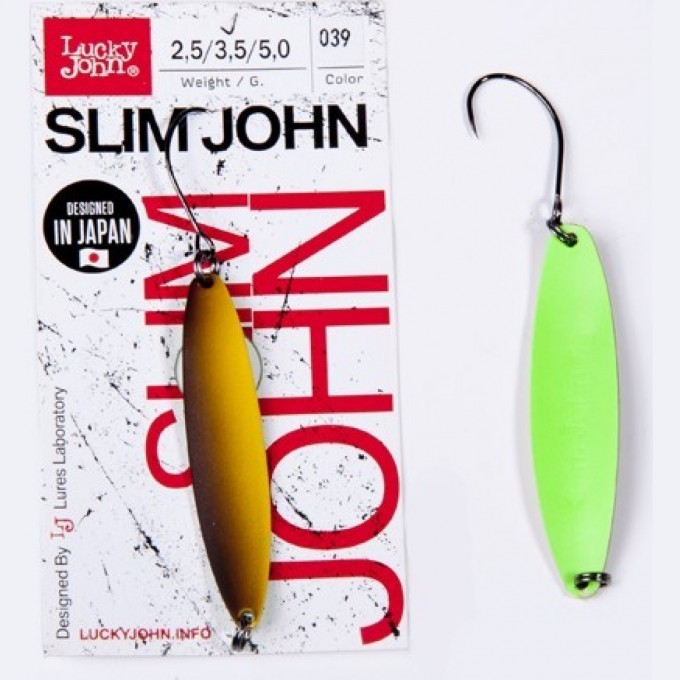 Блесна колеблющаяся LUCKY JOHN SLIM JOHN 2,5 г, цвет 039 LJSJ25-039