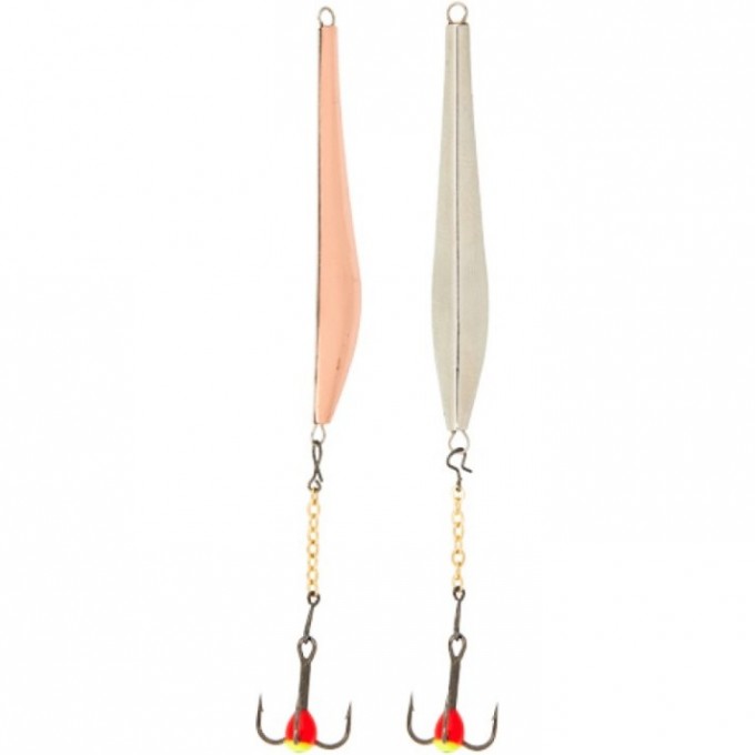 Блесна вертикальная зимняя LUCKY JOHN DIAMOND BLADE с цепью и тройниками 40Mm Cs Блистер LJDD45-CS