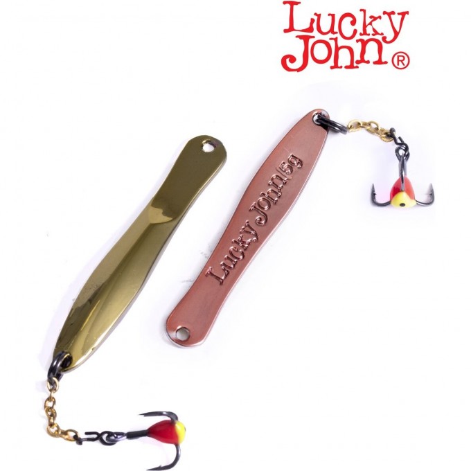 Блесна вертикальная зимняя LUCKY JOHN WALLE с цепочкой и тройником 50мм GC LJW50-GC