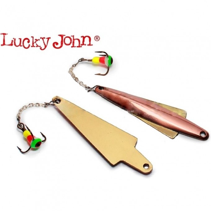 Блесна вертикальная зимняя LUCKY JOHN WING с цепочкой и тройником 64Мм/10.0Г Gc Блистер 102-4-GC
