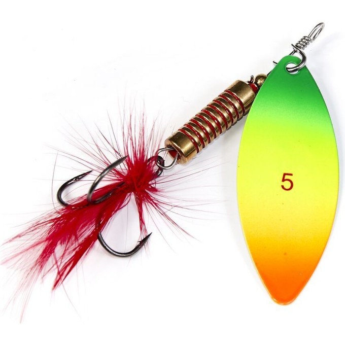 Блесна вращающаяся LUCKY JOHN SPIN-X LONG №5, 12 г, цвет Ft LJSL05-FT