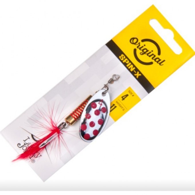 Блесна вращающаяся LUCKY JOHN SPIN-X ROUND №4, 11 г, цвет Sr LJSR04-SR