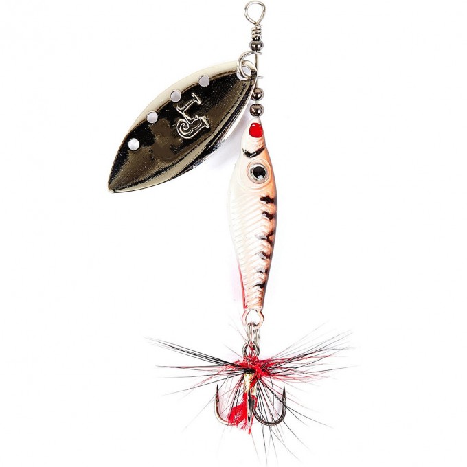 Блесна вращающаяся LUCKY JOHN TRIAN BLADE LONG 12 г, цвет 007 LJTBL12-007