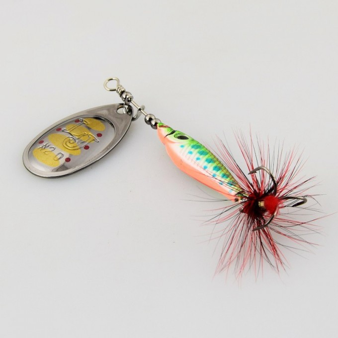 Блесна вращающаяся LUCKY JOHN TRIAN BLADE ROUND 6 г, цвет 005 LJTBR6-005