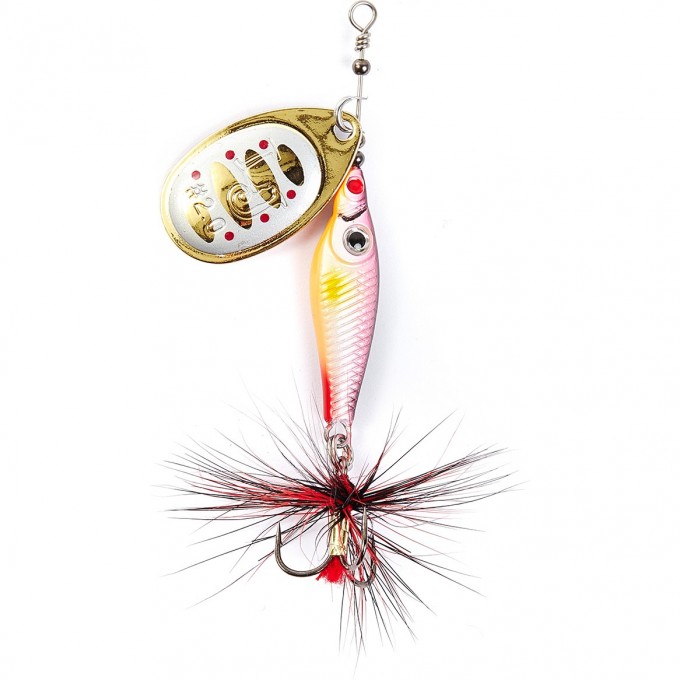 Блесна вращающаяся LUCKY JOHN TRIAN BLADE ROUND 9 г, цвет 002 LJTBR9-002