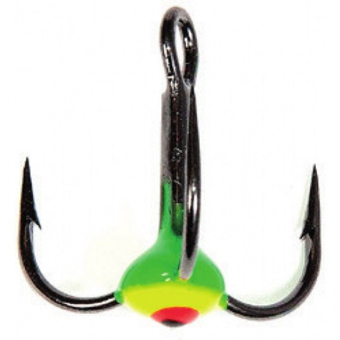 Крючок-тройник для приманок LUCKY JOHN с каплей цветной, №10, цвет gry LJ99040-03