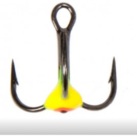 Крючок-тройник для приманок LUCKY JOHN с каплей цветной, №14, цвет 04