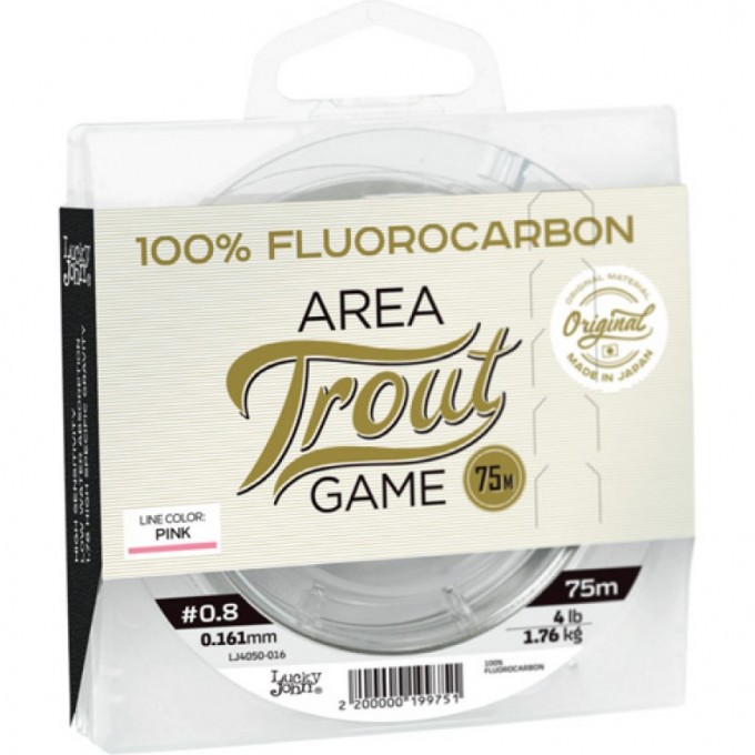Леска монофильная LUCKY JOHN AREA TROUT GAME FLUOROCARBON Pink 75 м – 0,180 мм LJ4050-018