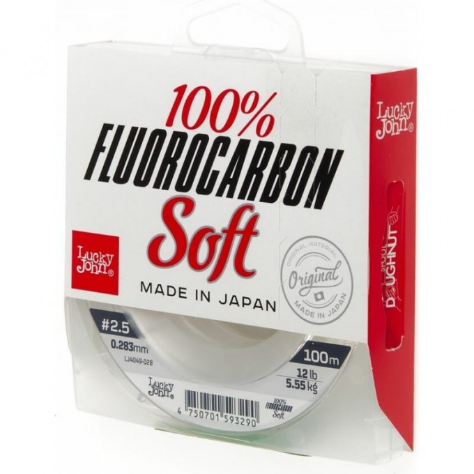 Леска монофильная LUCKY JOHN FLUOROCARBON SOFT 100 м - 0,28 мм LJ4049-028