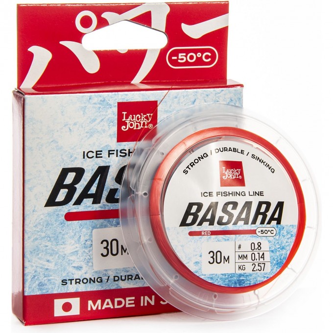 Леска монофильная зимняя LUCKY JOHN BASARA Red 030/014 LJ4002-014