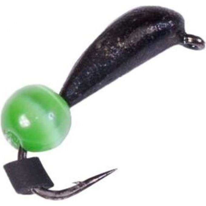 Мормышка вольфрамовая LUCKY JOHN БАНАН спортивный с петелькой и бисером 030/GR LJ36070-01