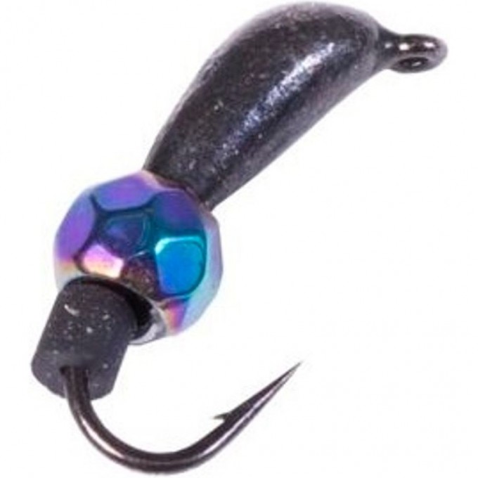 Мормышка вольфрамовая LUCKY JOHN БАНАН СПОРТИВНЫЙ с петелькой и диско шаром хамелеон 25мм, цвет H LJ36060-16