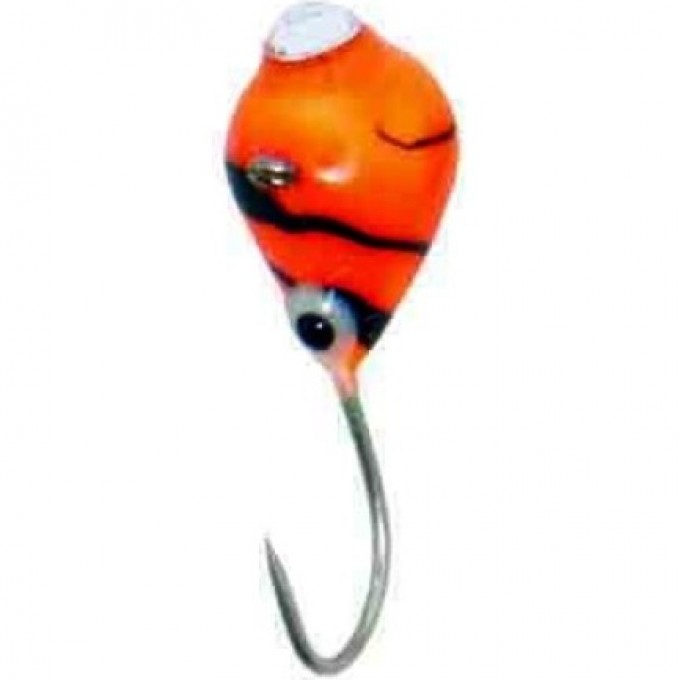 Мормышка вольфрамовая LUCKY JOHN КАПЛЯ с петелькой, глазком и кристаллом Swarovski 30мм, цвет r LJ09030-24