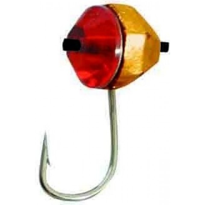 Мормышка вольфрамовая LUCKY JOHN КРУГЛАЯ граненая с отверстием, кембриком и кристаллом Swarovski 50мм, цвет 12 LJ05050-109