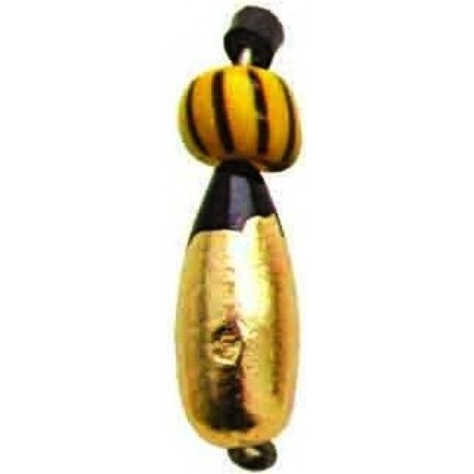 Мормышка вольфрамовая LUCKY JOHN НИМФА с петелькой, лыской и бисером 30мм, цвет 01 Блистер LJB15030-147