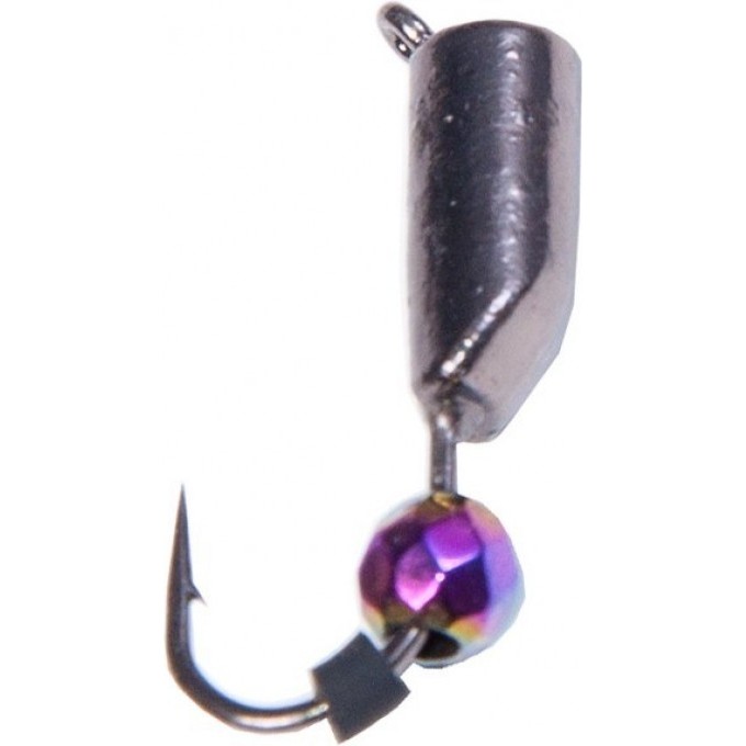 Мормышка вольфрамовая LUCKY JOHN СТОЛБИК с петелькой и диско шаром хамелеон 80мм, 030/15 LJ35080-15