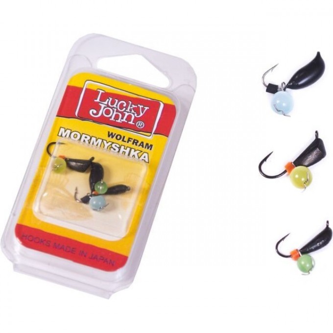 Мормышки вольфрамовые LUCKY JOHN с петелькой набор 3шт LJTM-004SET