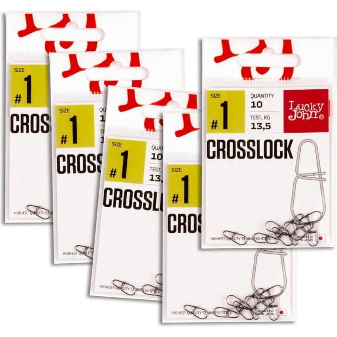 Набор застежек LUCKY JOHN PRO SERIES CROSSLOCK 002 5х7шт. LJP5110-002SET