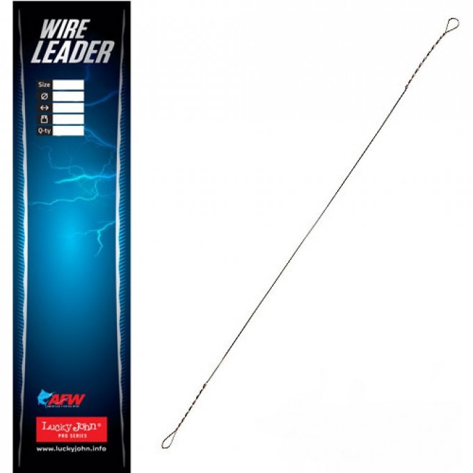 Поводки "Струна" LUCKY JOHN диаметр 0.11Мм/12Кг/15См 8Шт. LJP6612-015