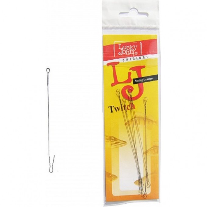 Поводки "Струна" LUCKY JOHN STRING TWITCH 15Кг 10См 5Шт. 7218-100