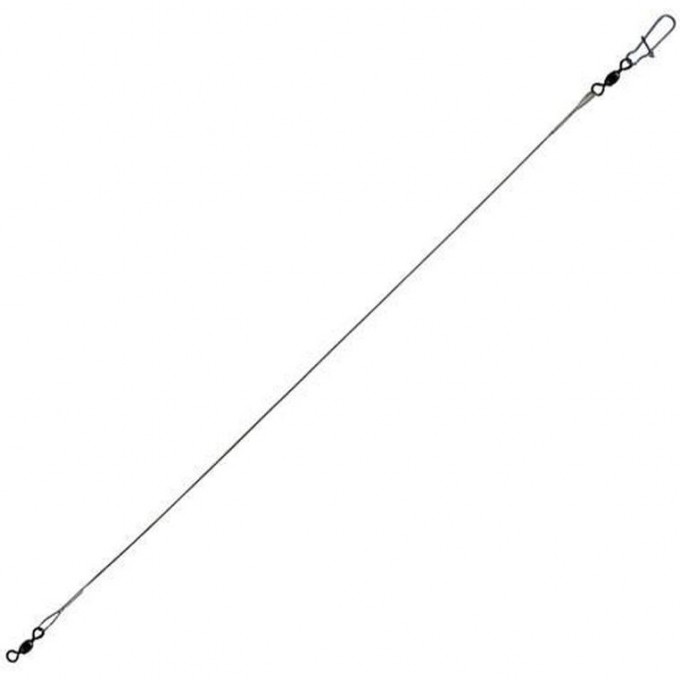 Поводки стальные LUCKY JOHN SSW 1х7, оснащенные вертлюгой с застёжкой, диаметр 0.52Мм/12Кг/15См/ 2Шт. 7072-150