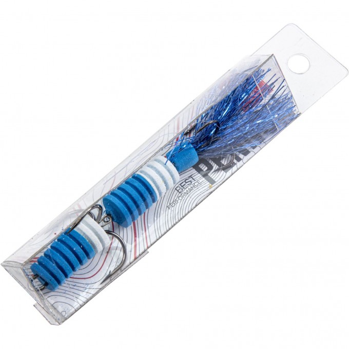 Приманка джиговая LUCKY JOHN PENNON SLOTWORM синий/белый в блистере FB3008480