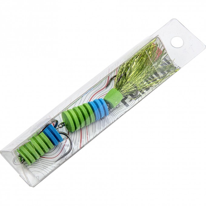 Приманка джиговая LUCKY JOHN PENNON SLOTWORM зеленый/синий в блистере FB3008477