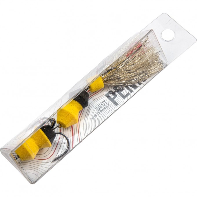 Приманка джиговая LUCKY JOHN PENNON TIPSYWORM желтый/черный в блистере FB3008482