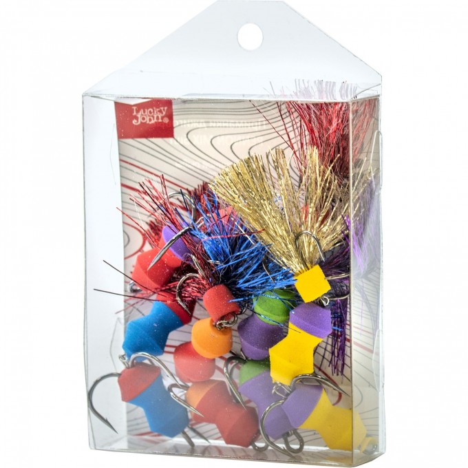 Приманка джиговая LUCKY JOHN PENNON TIPSYWORM MIX3 5шт. LJPB005-03