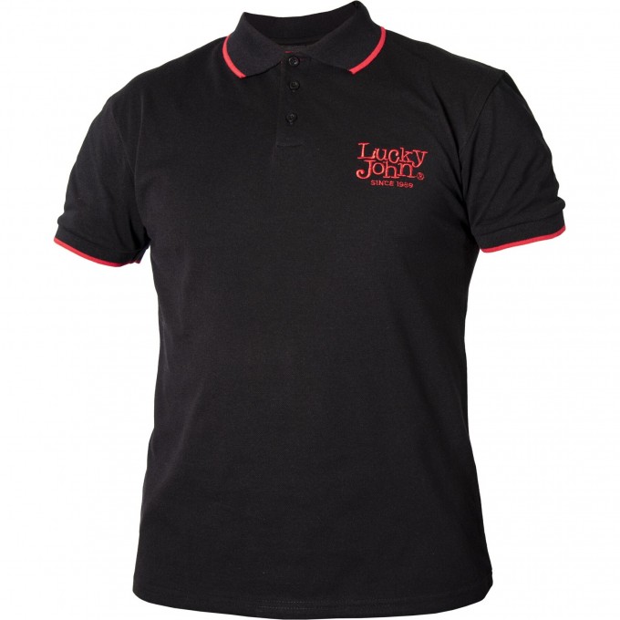 Рубашка поло LUCKY JOHN BLACK 04 р.XL AM-7507-04XL