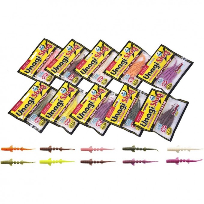 Слаги съедобные плавающие LUCKY JOHN PRO SERIES UNAGI SLUG 3.5in (8,89 см)/01SET 5шт. набор 140306-01SET