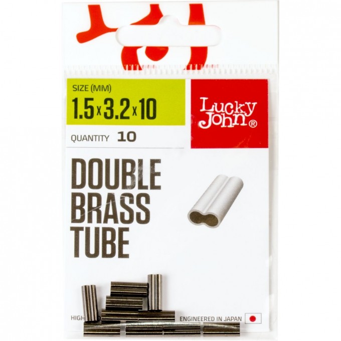 Трубочки обжимные LUCKY JOHN PRO SERIES DOUBLE LEADER SLEEVER 015, длина 10мм 10шт. LJP5124-1510