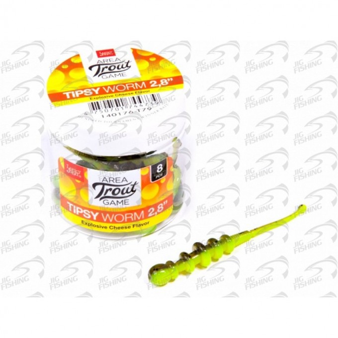 Слаги съедобные искусственные LUCKY JOHN PRO SERIES TIPSY WORM 2,3 in (58 мм), цвет T79, 12 шт 140175-T79