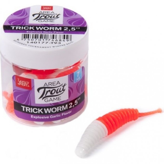 Слаги съедобные искусственные LUCKY JOHN PRO SERIES TRICK WORM 2.0in (51 мм), цвет t93, 10 шт 140160-T93