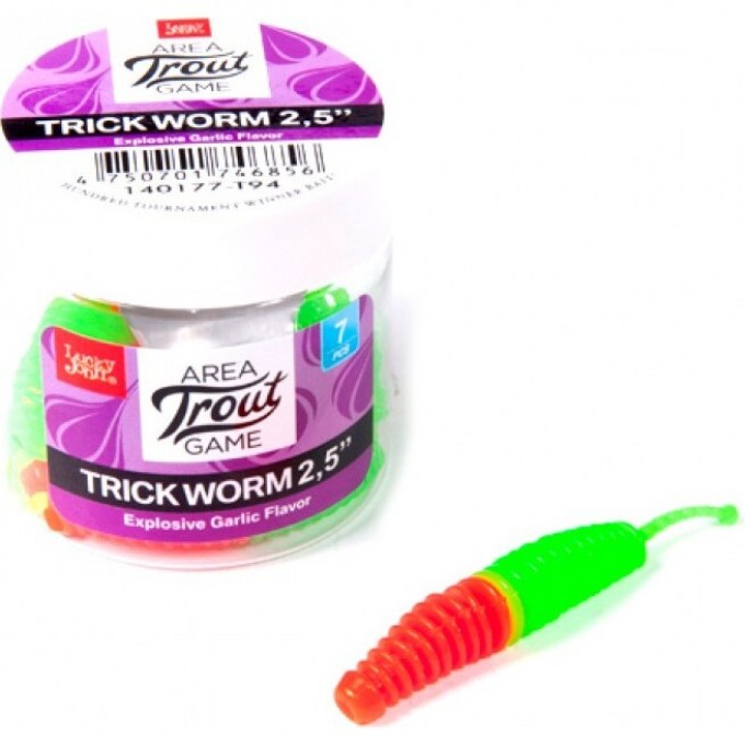 Слаги съедобные искусственные LUCKY JOHN PRO SERIES TRICK WORM 2.0in (51 мм), цвет t94, 10 шт 140160-T94